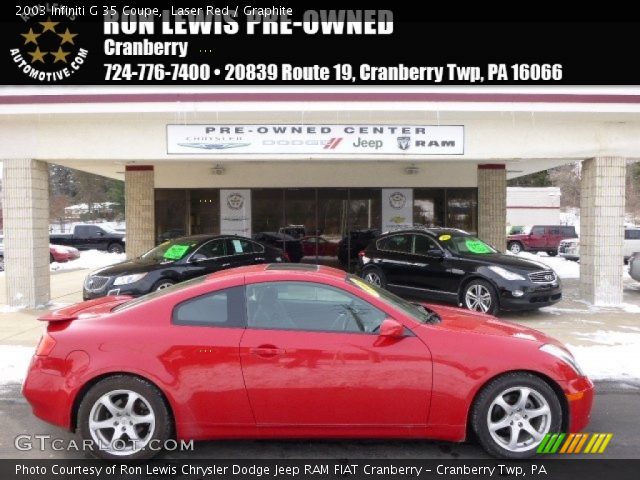 2003 Infiniti G 35 Coupe in Laser Red