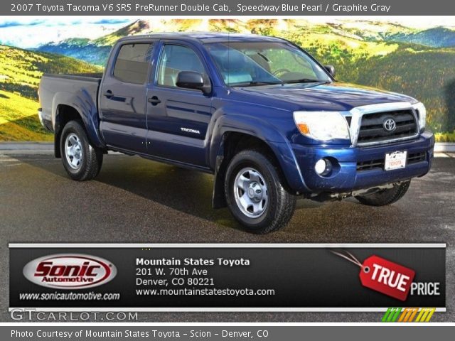 2007 Toyota Tacoma V6 SR5 PreRunner Double Cab in Speedway Blue Pearl
