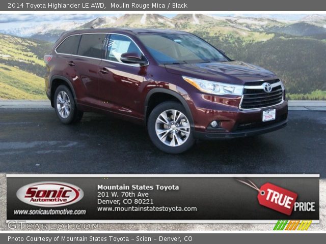 2014 Toyota Highlander LE AWD in Moulin Rouge Mica