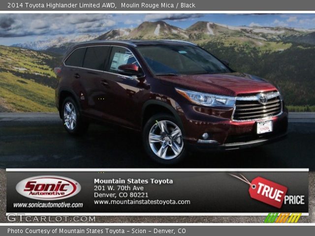 2014 Toyota Highlander Limited AWD in Moulin Rouge Mica