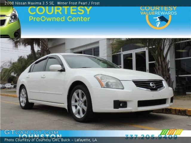 2008 Nissan Maxima 3.5 SE in Winter Frost Pearl