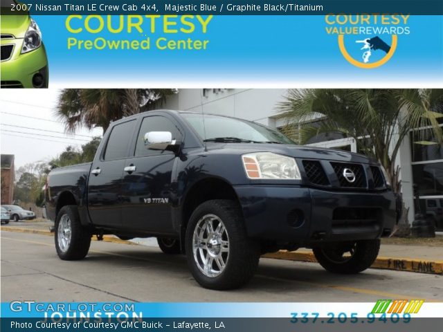 2007 Nissan Titan LE Crew Cab 4x4 in Majestic Blue