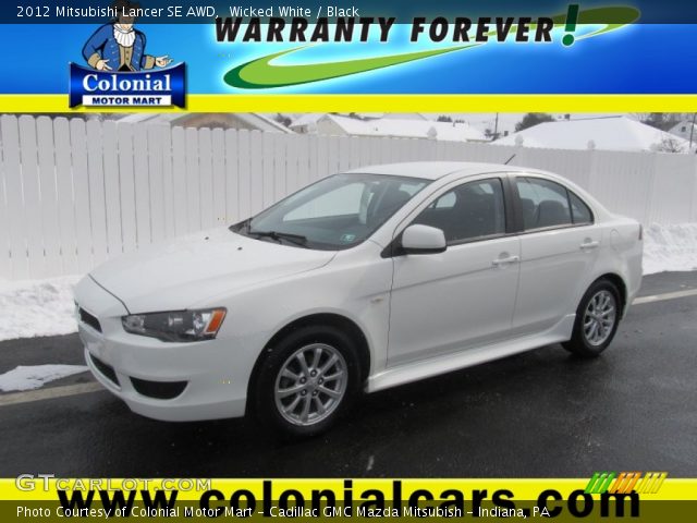 2012 Mitsubishi Lancer SE AWD in Wicked White