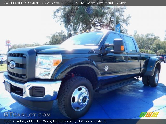 2014 Ford F350 Super Duty XL Crew Cab 4x4 Dually in Green Gem Metallic