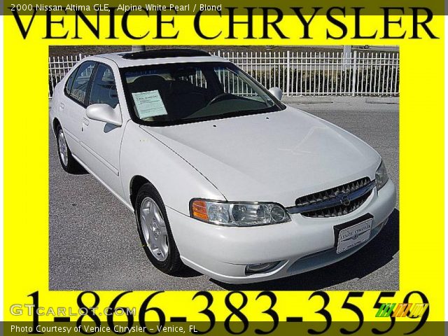 2000 Nissan Altima GLE in Alpine White Pearl