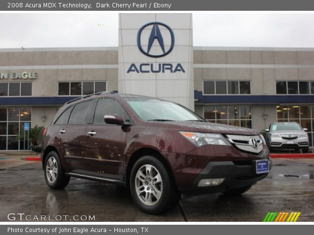 2008 Acura MDX Technology in Dark Cherry Pearl