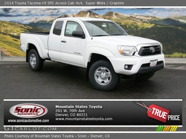 2014 Toyota Tacoma V6 SR5 Access Cab 4x4 in Super White