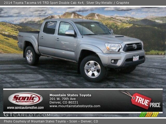 2014 Toyota Tacoma V6 TRD Sport Double Cab 4x4 in Silver Sky Metallic