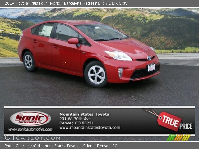 2014 Toyota Prius Four Hybrid in Barcelona Red Metallic