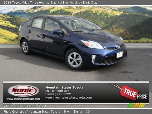 2014 Toyota Prius Three Hybrid in Nautical Blue Metallic