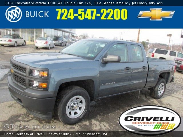 2014 Chevrolet Silverado 1500 WT Double Cab 4x4 in Blue Granite Metallic