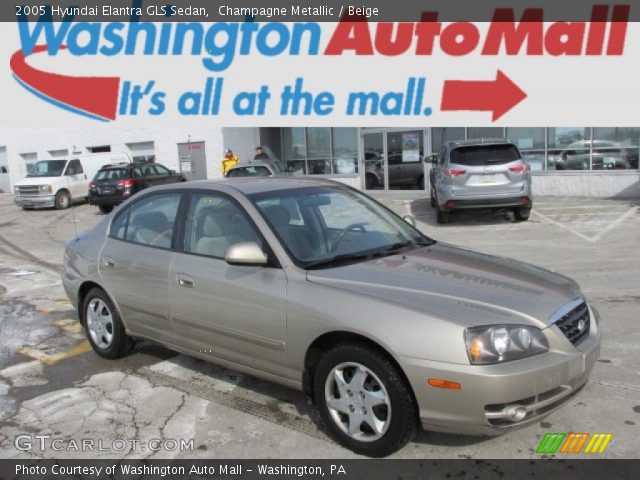 2005 Hyundai Elantra GLS Sedan in Champagne Metallic