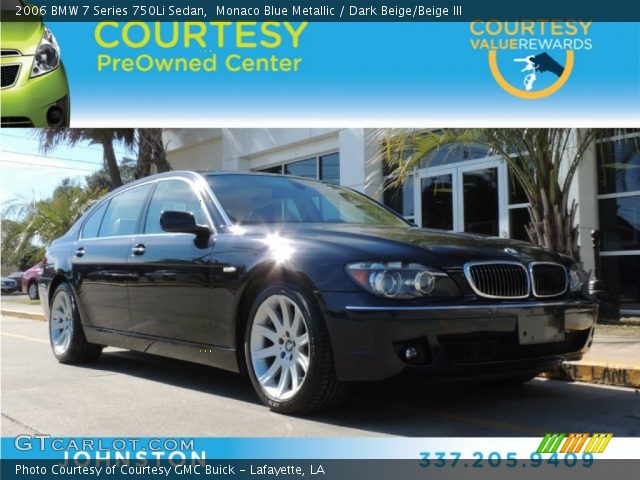 2006 BMW 7 Series 750Li Sedan in Monaco Blue Metallic