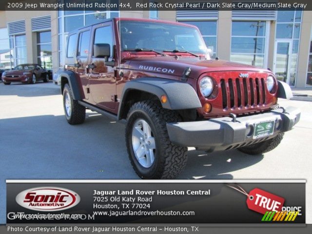 2009 Jeep Wrangler Unlimited Rubicon 4x4 in Red Rock Crystal Pearl