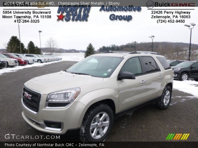 2014 GMC Acadia SLE AWD in Champagne Silver Metallic