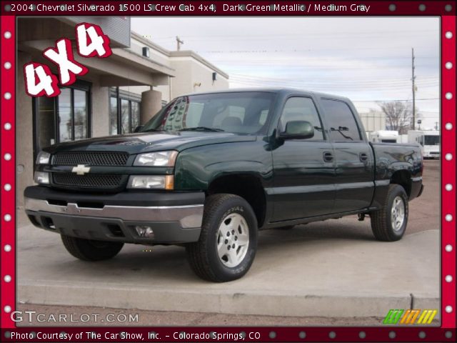 2004 Chevrolet Silverado 1500 LS Crew Cab 4x4 in Dark Green Metallic