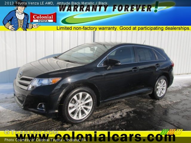 2013 Toyota Venza LE AWD in Attitude Black Metallic