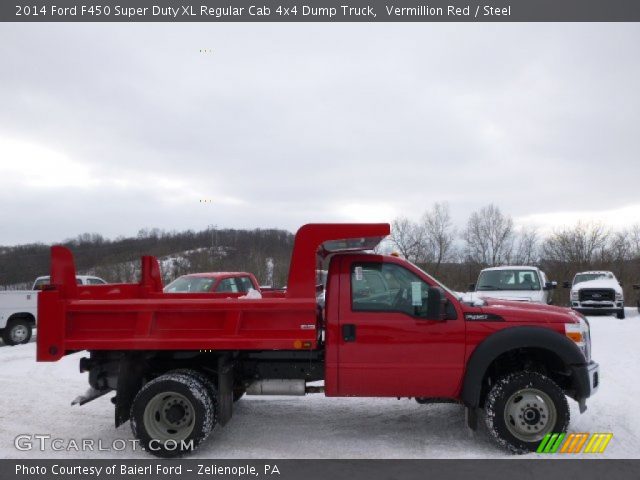 2014 Ford F450 Super Duty XL Regular Cab 4x4 Dump Truck in Vermillion Red
