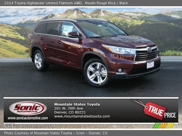 2014 Toyota Highlander Limited Platinum AWD in Moulin Rouge Mica