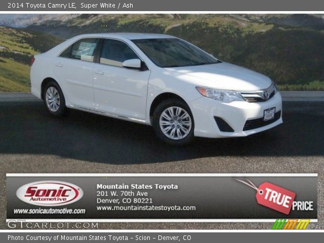 2014 Toyota Camry LE in Super White
