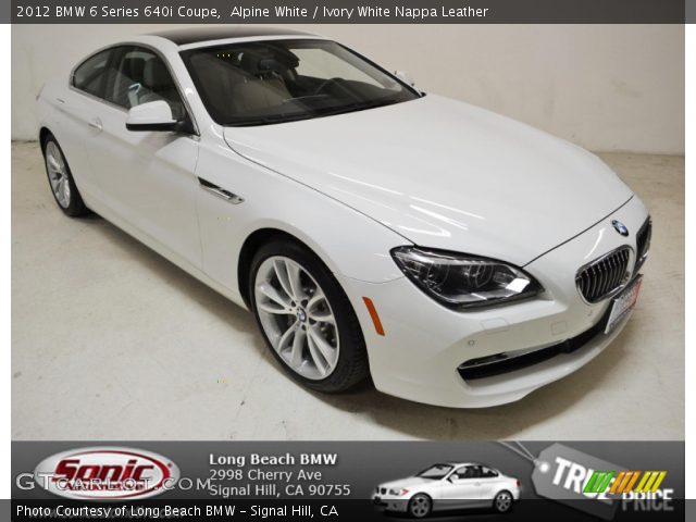 2012 BMW 6 Series 640i Coupe in Alpine White