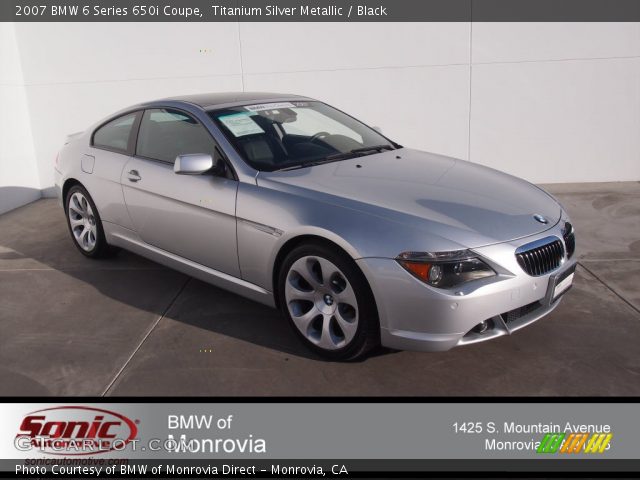 2007 BMW 6 Series 650i Coupe in Titanium Silver Metallic
