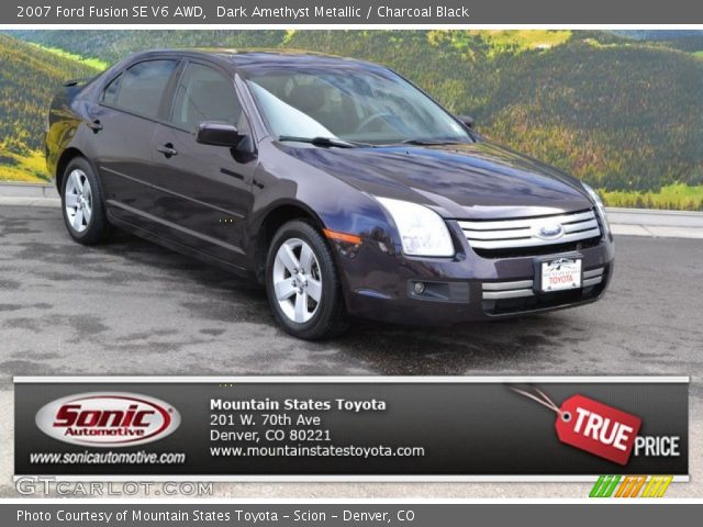 2007 Ford Fusion SE V6 AWD in Dark Amethyst Metallic