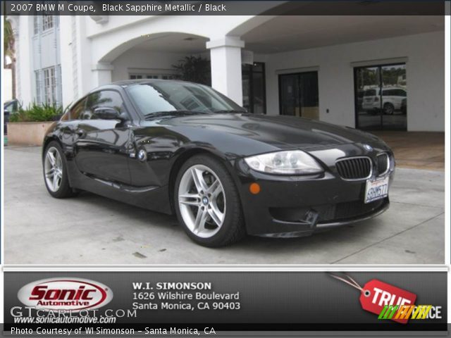 2007 BMW M Coupe in Black Sapphire Metallic