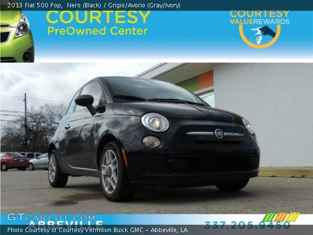 2013 Fiat 500 Pop in Nero (Black)