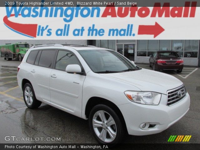 2009 Toyota Highlander Limited 4WD in Blizzard White Pearl