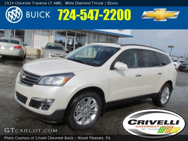 2014 Chevrolet Traverse LT AWD in White Diamond Tricoat