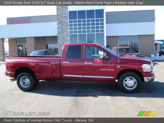2006 Dodge Ram 3500 SLT Quad Cab Dually in Inferno Red Crystal Pearl