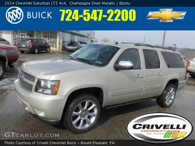2014 Chevrolet Suburban LTZ 4x4 in Champagne Silver Metallic