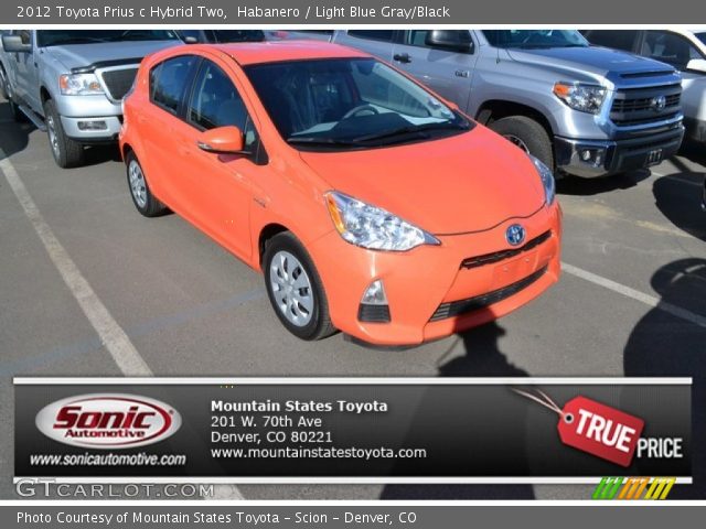 2012 Toyota Prius c Hybrid Two in Habanero