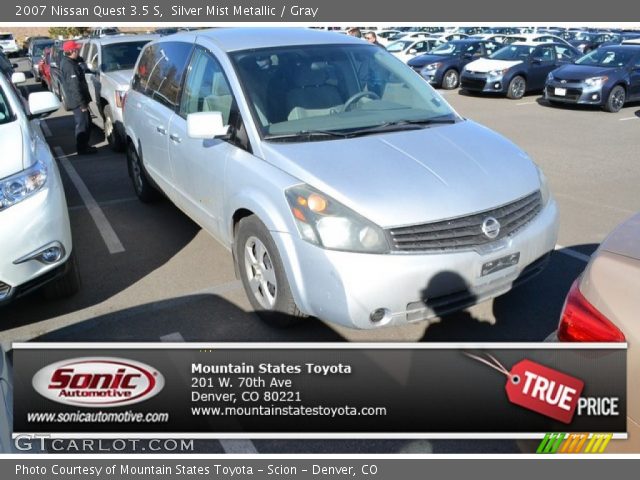 2007 Nissan Quest 3.5 S in Silver Mist Metallic