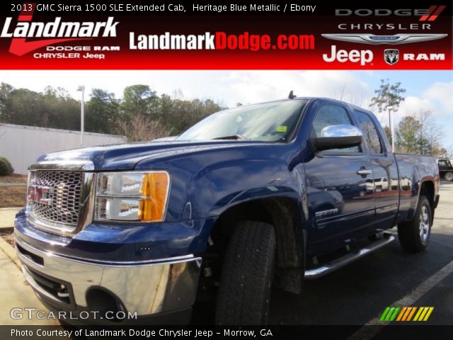 2013 GMC Sierra 1500 SLE Extended Cab in Heritage Blue Metallic