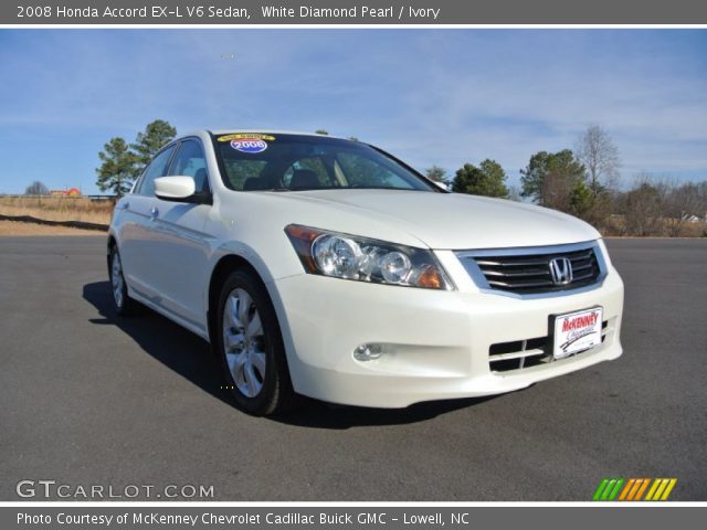 2008 Honda Accord EX-L V6 Sedan in White Diamond Pearl