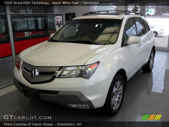 2009 Acura MDX Technology in Aspen White Pearl