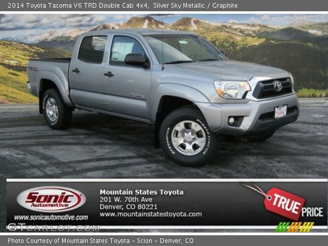 2014 Toyota Tacoma V6 TRD Double Cab 4x4 in Silver Sky Metallic