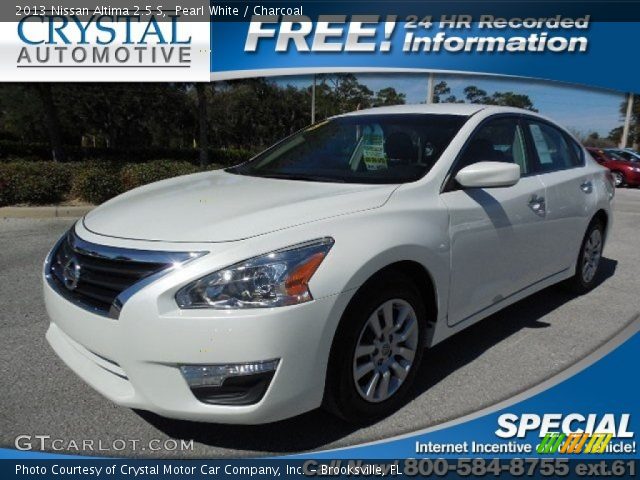 2013 Nissan Altima 2.5 S in Pearl White