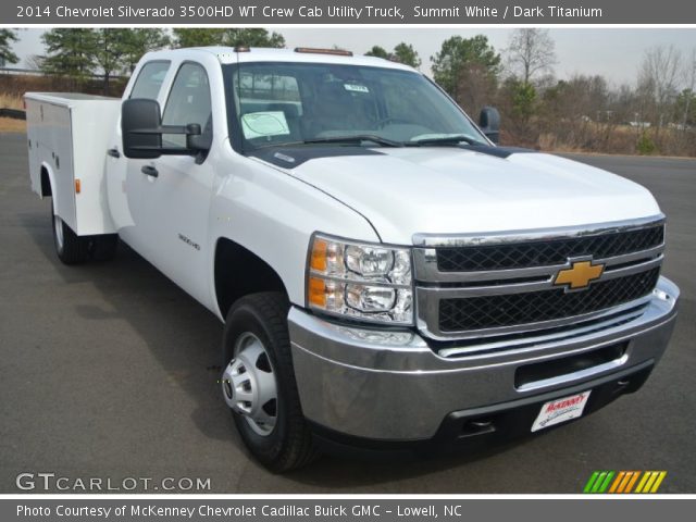 2014 Chevrolet Silverado 3500HD WT Crew Cab Utility Truck in Summit White