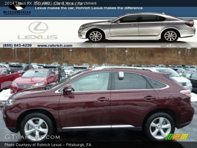 2014 Lexus RX 350 AWD in Claret Mica