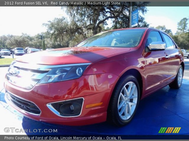 2012 Ford Fusion SEL V6 in Red Candy Metallic