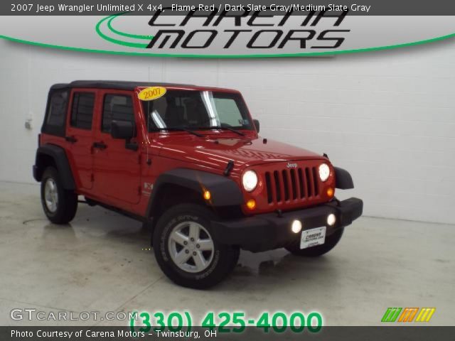 2007 Jeep Wrangler Unlimited X 4x4 in Flame Red