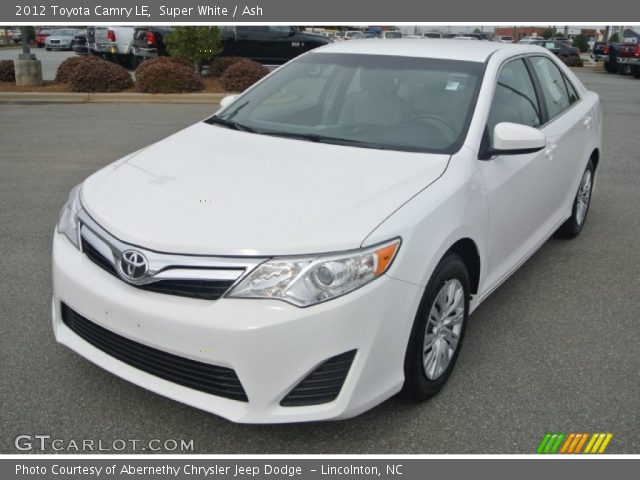 2012 Toyota Camry LE in Super White