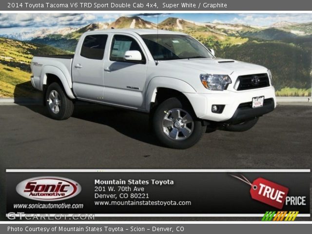 2014 Toyota Tacoma V6 TRD Sport Double Cab 4x4 in Super White