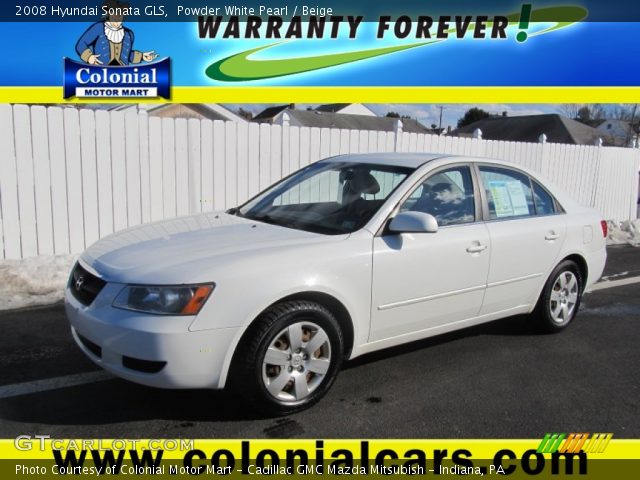 2008 Hyundai Sonata GLS in Powder White Pearl