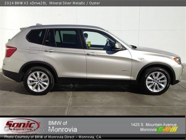 2014 BMW X3 xDrive28i in Mineral Silver Metallic