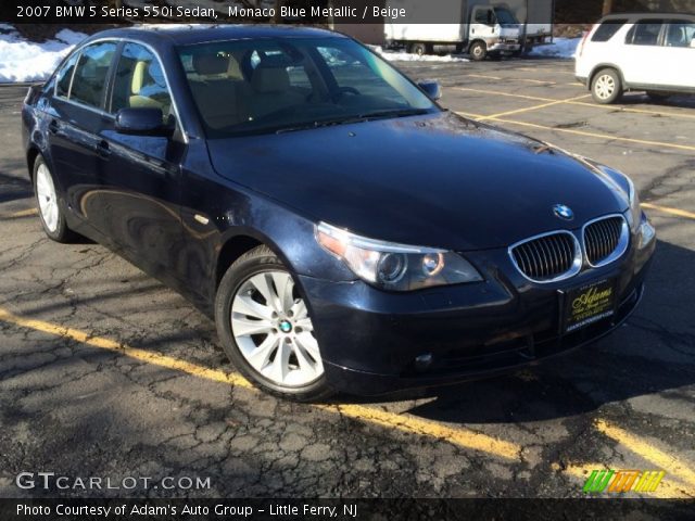 2007 BMW 5 Series 550i Sedan in Monaco Blue Metallic