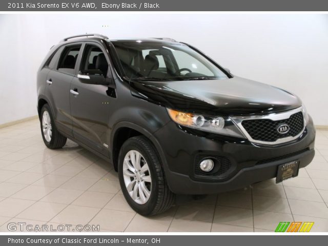 2011 Kia Sorento EX V6 AWD in Ebony Black